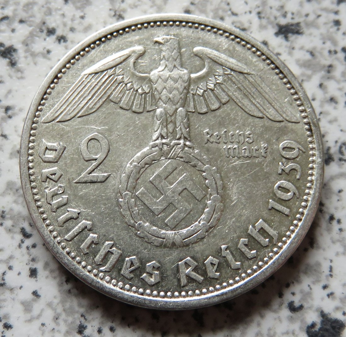  Drittes Reich 2 Reichsmark 1939 A   