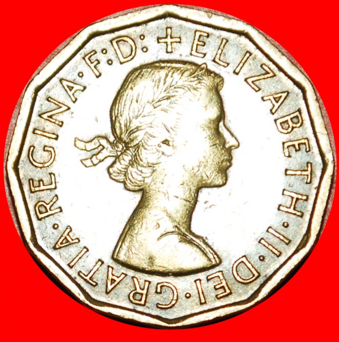  * PORTCULLIS (1954-1970):GREAT BRITAIN★3 PENCE 1963★ELIZABETH II (1953-2022)★LOW START ★ NO RESERVE!   