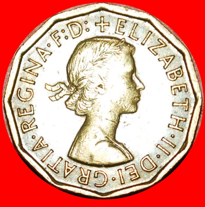  * PORTCULLIS (1954-1970):GREAT BRITAIN★3 PENCE 1963★ELIZABETH II (1953-2022)★LOW START ★ NO RESERVE!   