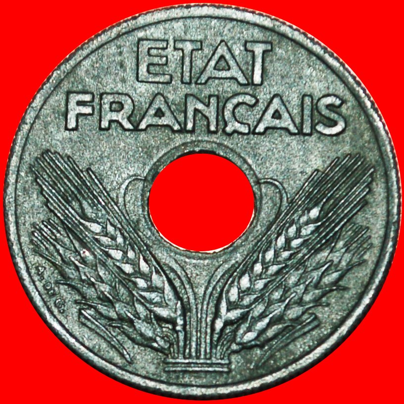  * OCCUPATION by GERMANY (1941-1943): VICHI FRANCE ★ 10 CENTIMES 1943! ★LOW START ★ NO RESERVE!   