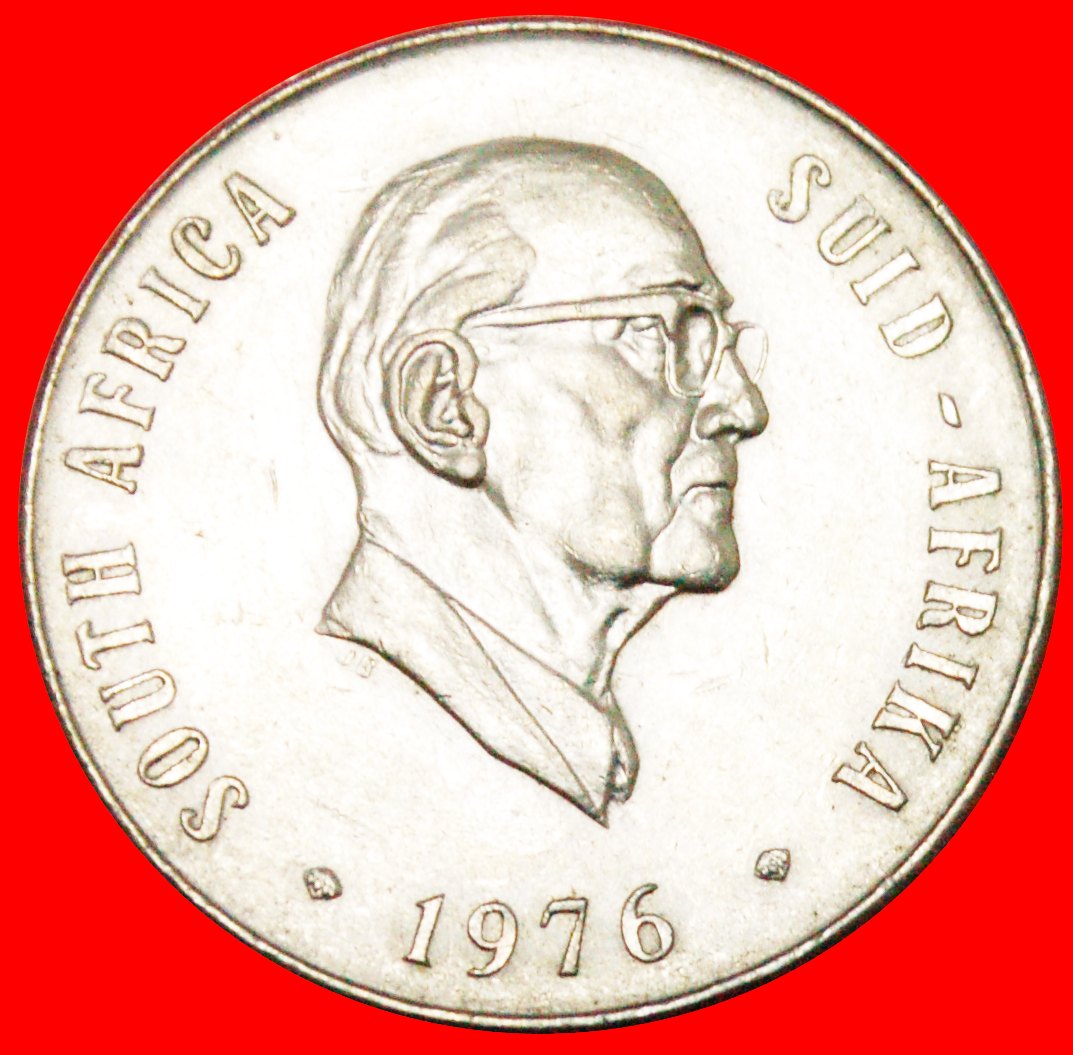 * PRÄSIDENTSCHAFT 1968-1975 FOUCHE (1898-1980): SÜDAFRIKA ★ 50 CENT 1976!★OHNE VORBEHALT!