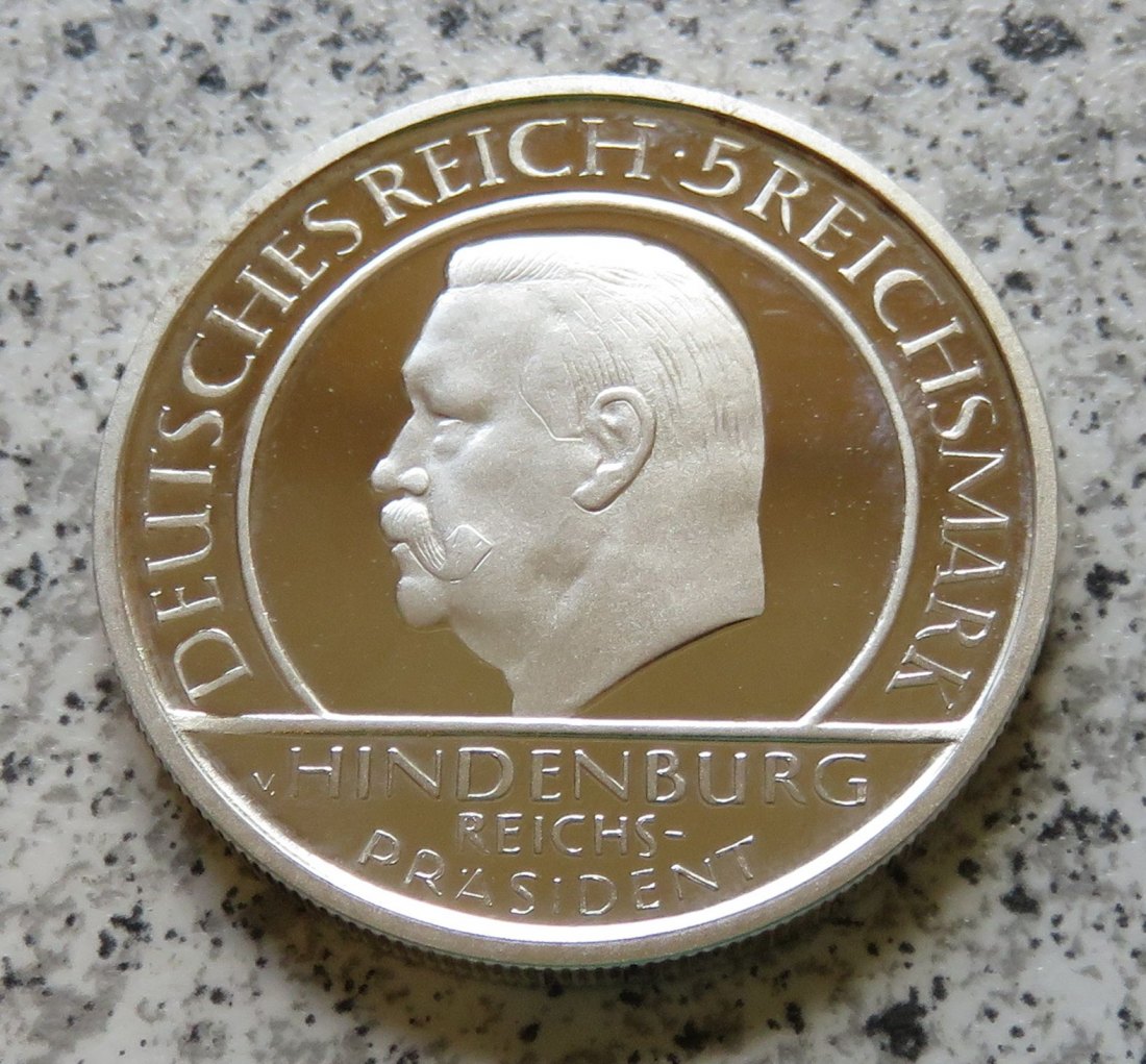  Medaille von 2001/Nachprägung: 5 Reichsmark Schwurhand, Weimar 1929 A   