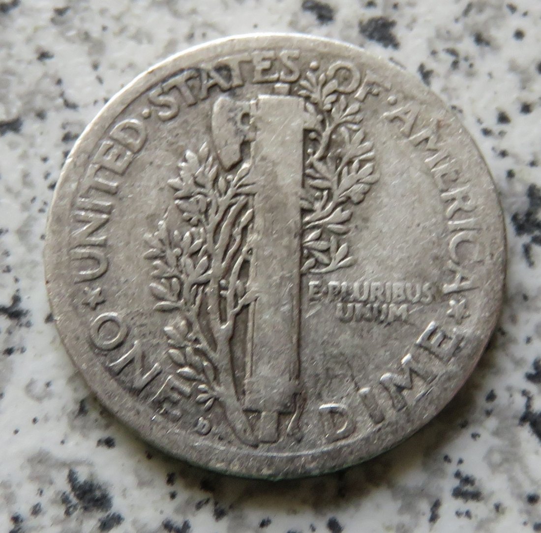  USA Dime 1918 D / 10 Cents 1918 D   