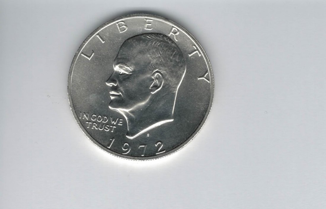  1 Dollar 1972 Eisenhower 400/24,59g silber USA Spittalgold9800 (3469   