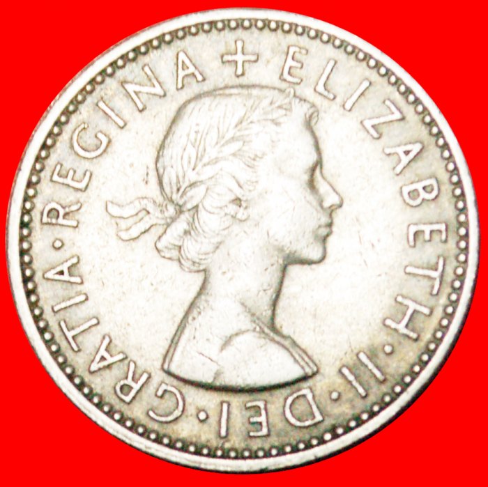  * ENGLISH CREST 1954-1970:GREAT BRITAIN★1 SHILLING 1957★ELIZABETH II 1953-2022★LOW START★NO RESERVE!   