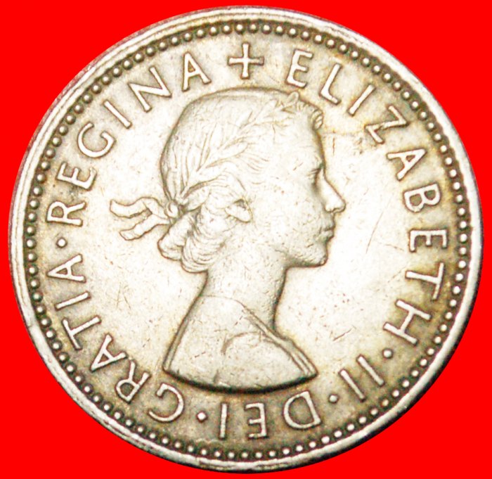  * ENGLISH CREST 1954-1970:GREAT BRITAIN★1 SHILLING 1963★ELIZABETH II 1953-2022★LOW START★NO RESERVE!   