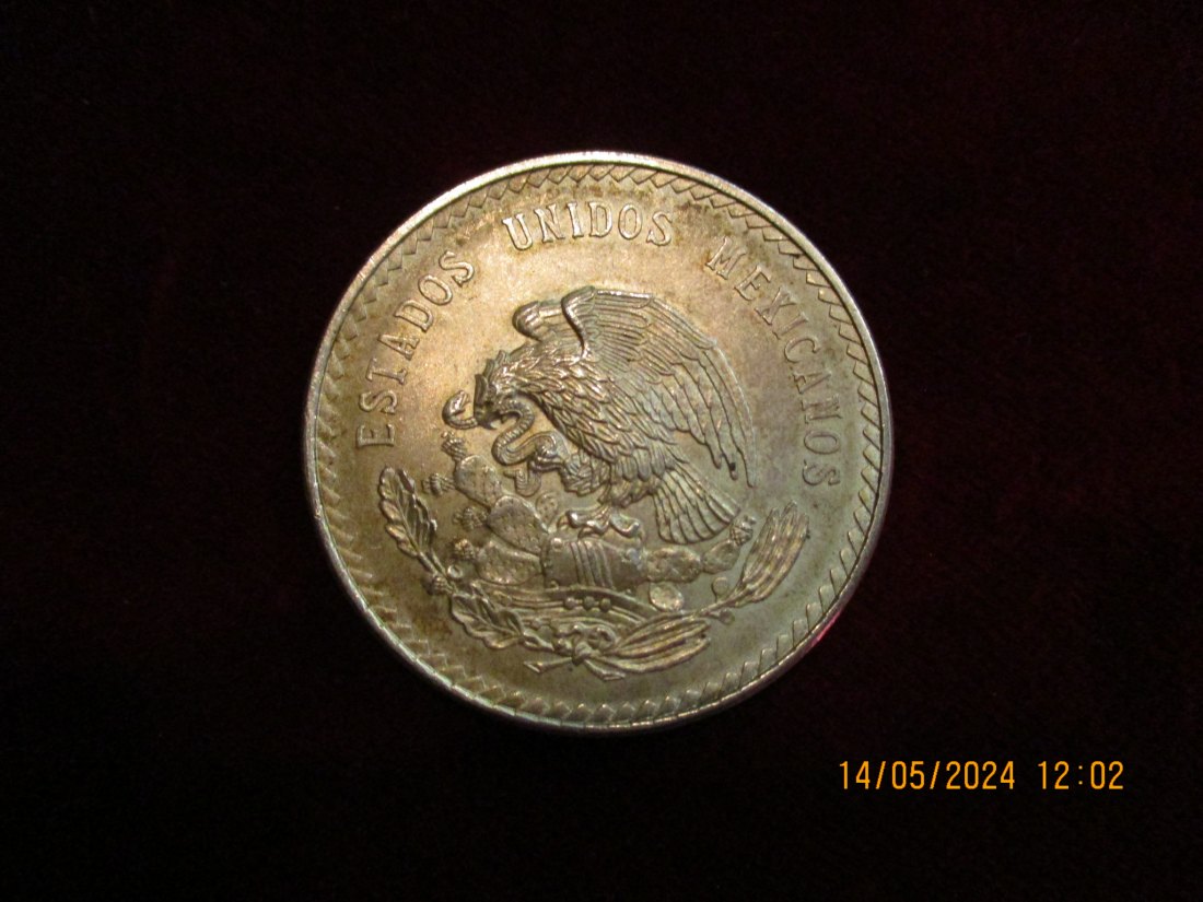  5 Peso Mexiko 1948 - 900er Silber 30 Gramm / M11   