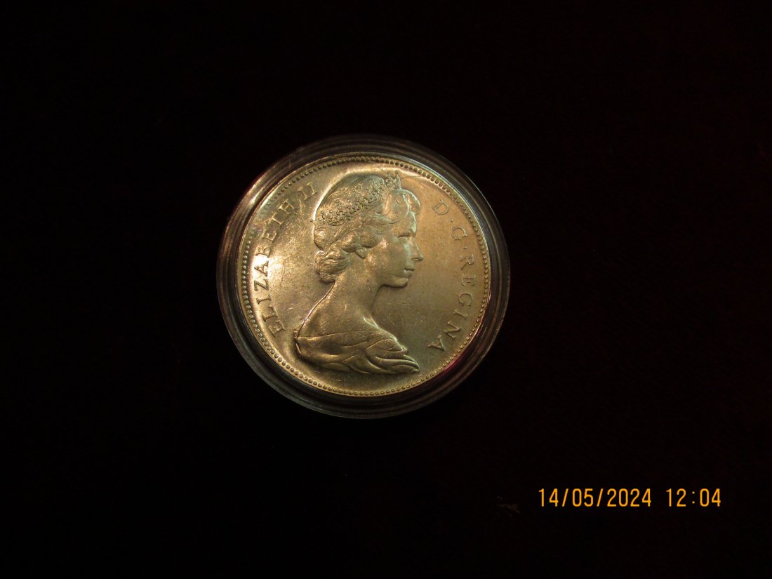  Kanada Dollar 1965 Silbermünze   