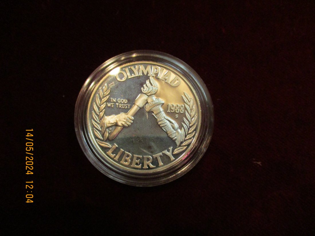  Liberty 1 Dollar 1988 Olympiad USA Silbermünze   
