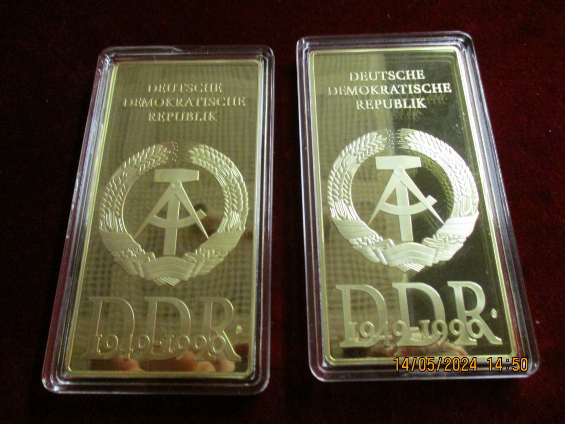  2 Medaillen DDR Giganten - Barren mit Zertifikat / 4MR   