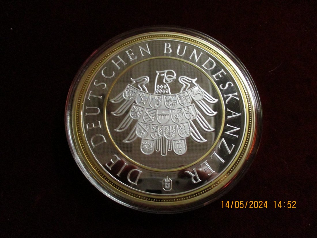  Medaille Konrad Adenauer mit Zertifikat siehe Foto /2   