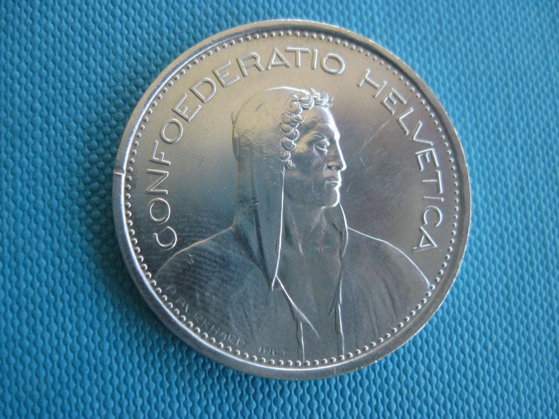  5 Franken Schweiz 1969 , sehr schöne Erhaltung, Silber , Silbermünze   