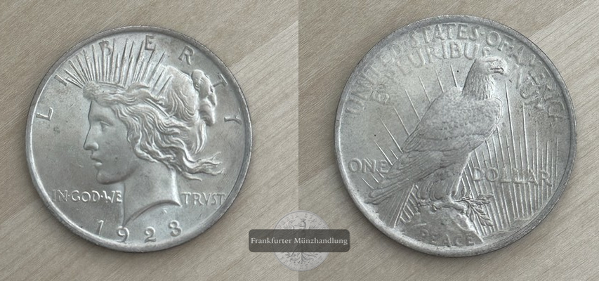  USA  1 Dollar  Peace Dollar  1923  FM-Frankfurt Feingewicht: 24,06g   