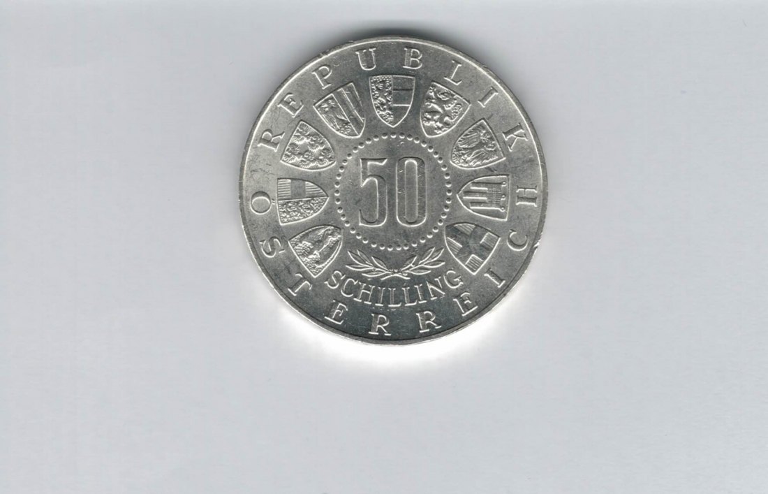  50 Schilling 1963 Tirol 600 Jahre bei Österreich Rf 2. Republik Ag Spittagold9800 (4584/2)   