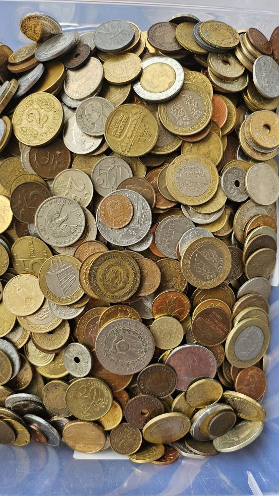  Grosses Lot ca 10,2 kg Münzen fast nur Europa   