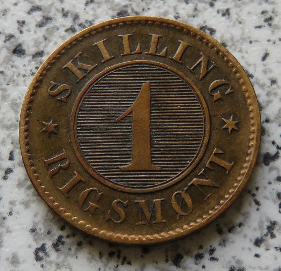  Dänemark 1 Skilling 1863   