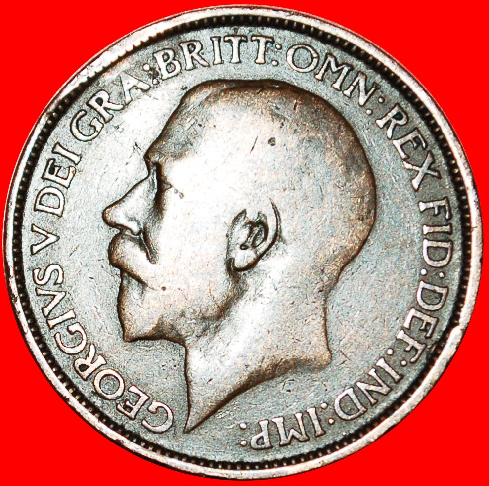  * HERRIN DER SEEN: GROSSBRITANNIEN ★ HALBER PENNY 1912! GEORG V. (1911-1936) OHNE VORBEHALT!   