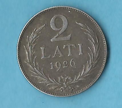  Lettland 2 Lati 1926 rar ss-vz Münzenankauf Koblenz Frank Maurer AC225   