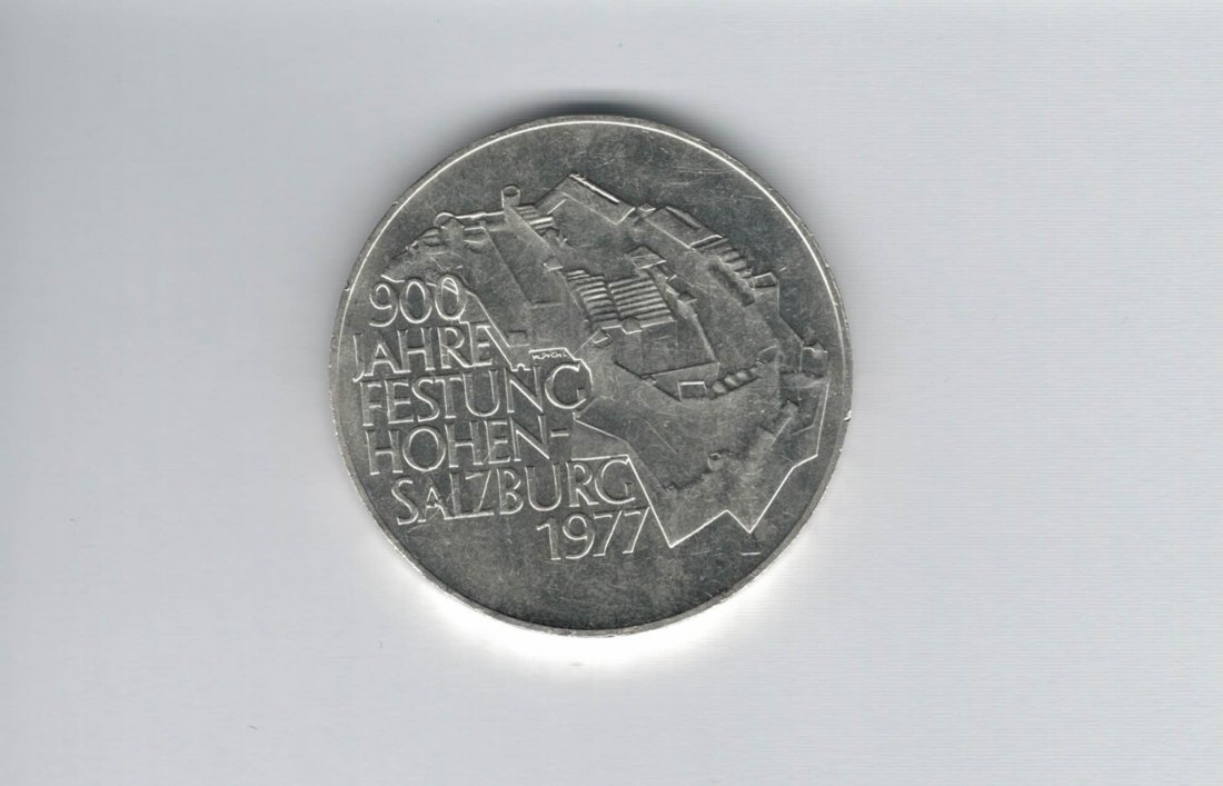  100 Schilling 1977 900 Jahre Festung Hohensalzburg silber Österreich 2.Rep (01914/15)   