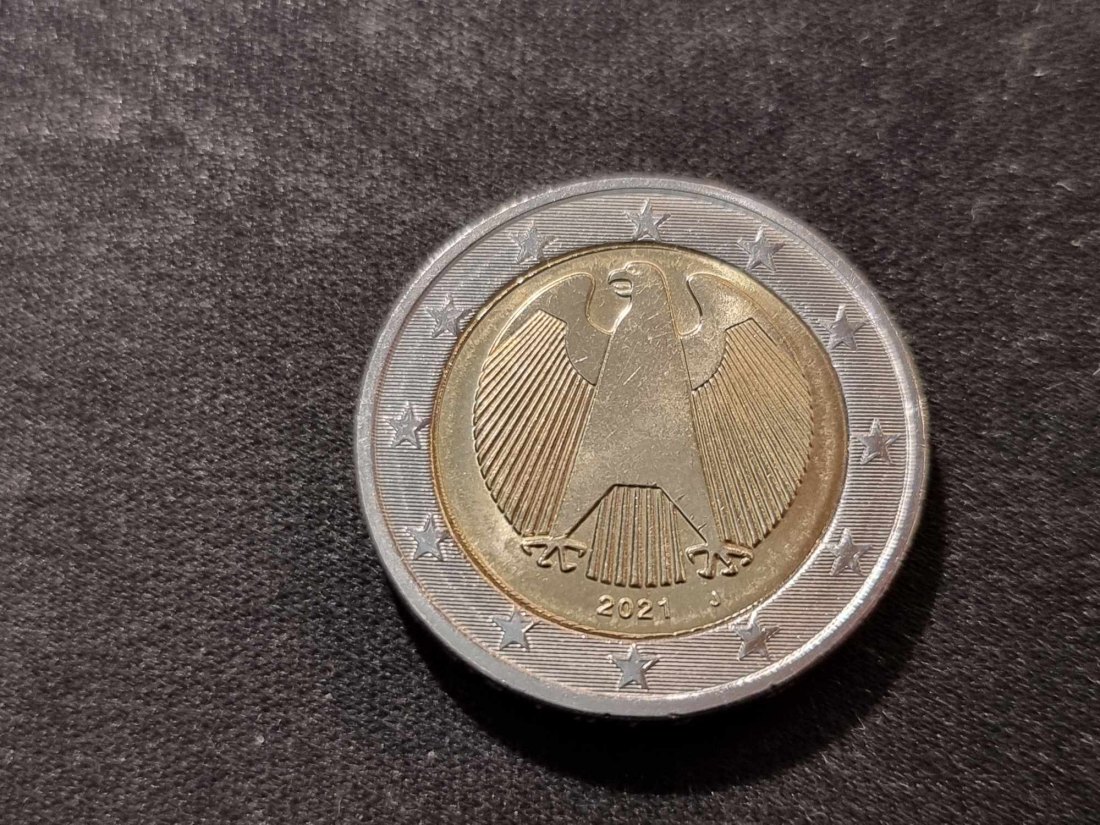  Deutschland 2 Euro 2021 J STG   