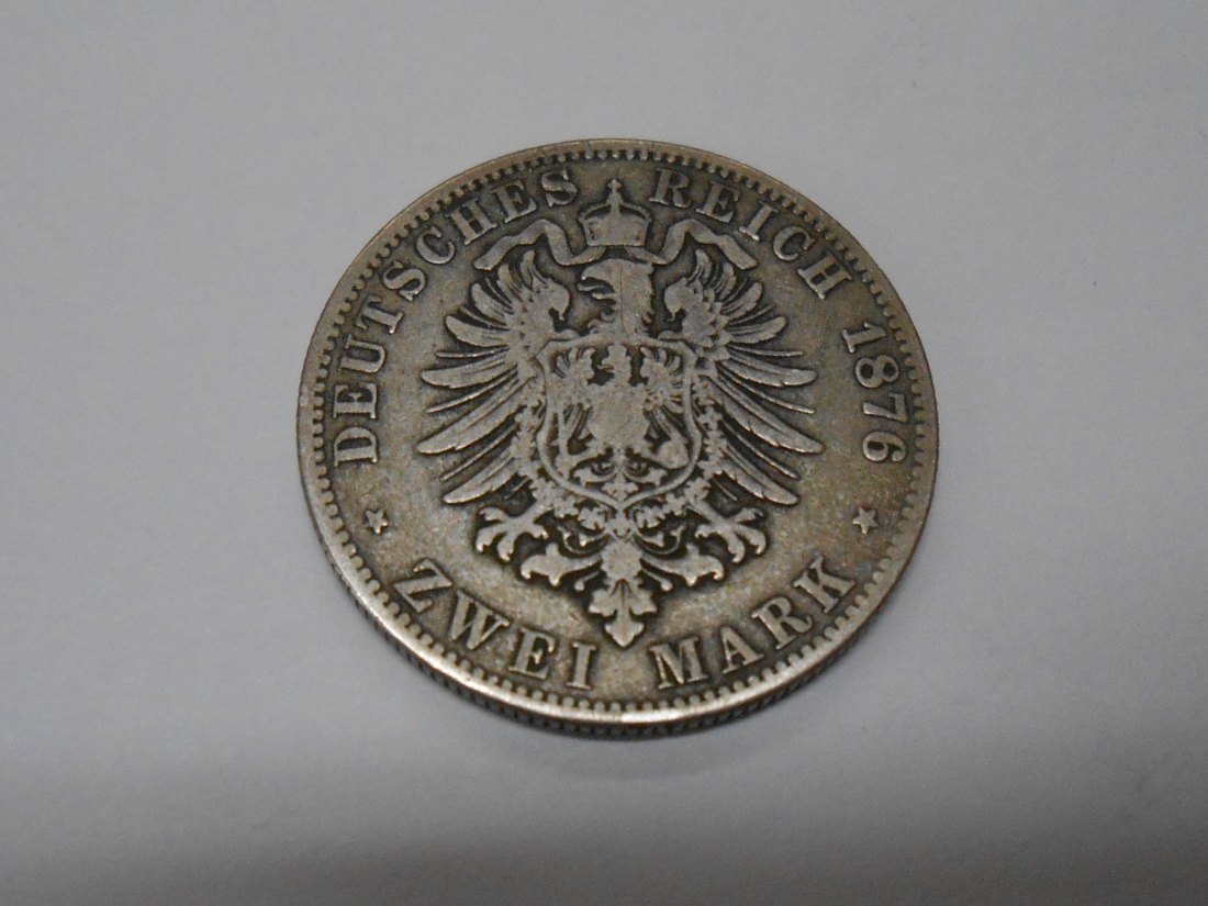  Hamburg   2 Mark 1876 J, Jäger 61   