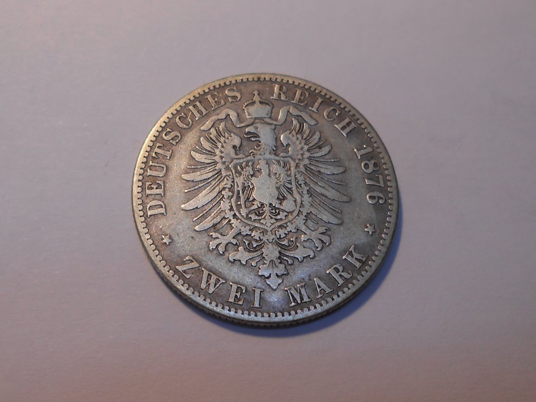  Mecklenburg-Schwerin   2 Mark 1876 A, Jäger 84   