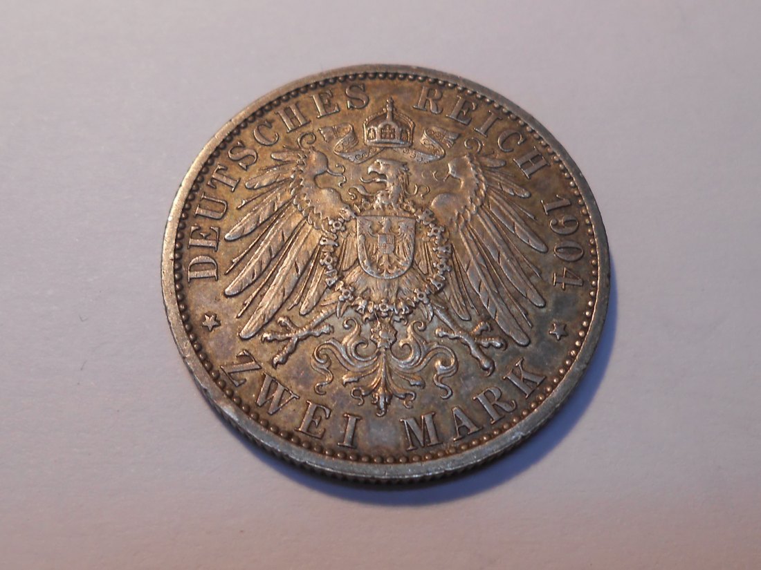  Mecklenburg-Schwerin   2 Mark 1904 A, Jäger 86   