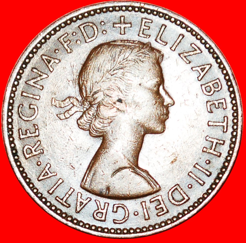  * SHIP (1937-1970): GREAT BRITAIN★ HALF PENNY 1959! ELIZABETH II (1953-2022)★LOW START ★ NO RESERVE!   
