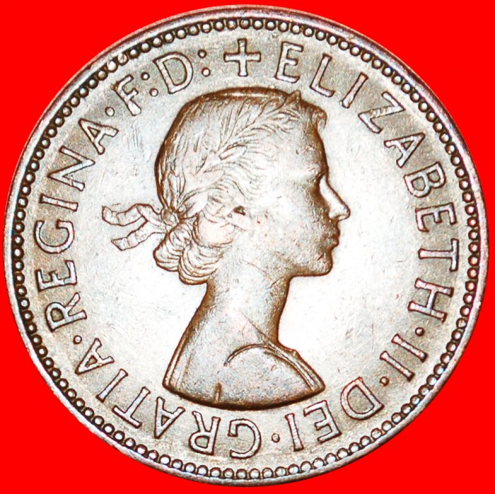  * SHIP (1937-1970): GREAT BRITAIN★ HALF PENNY 1962! ELIZABETH II (1953-2022)★LOW START ★ NO RESERVE!   