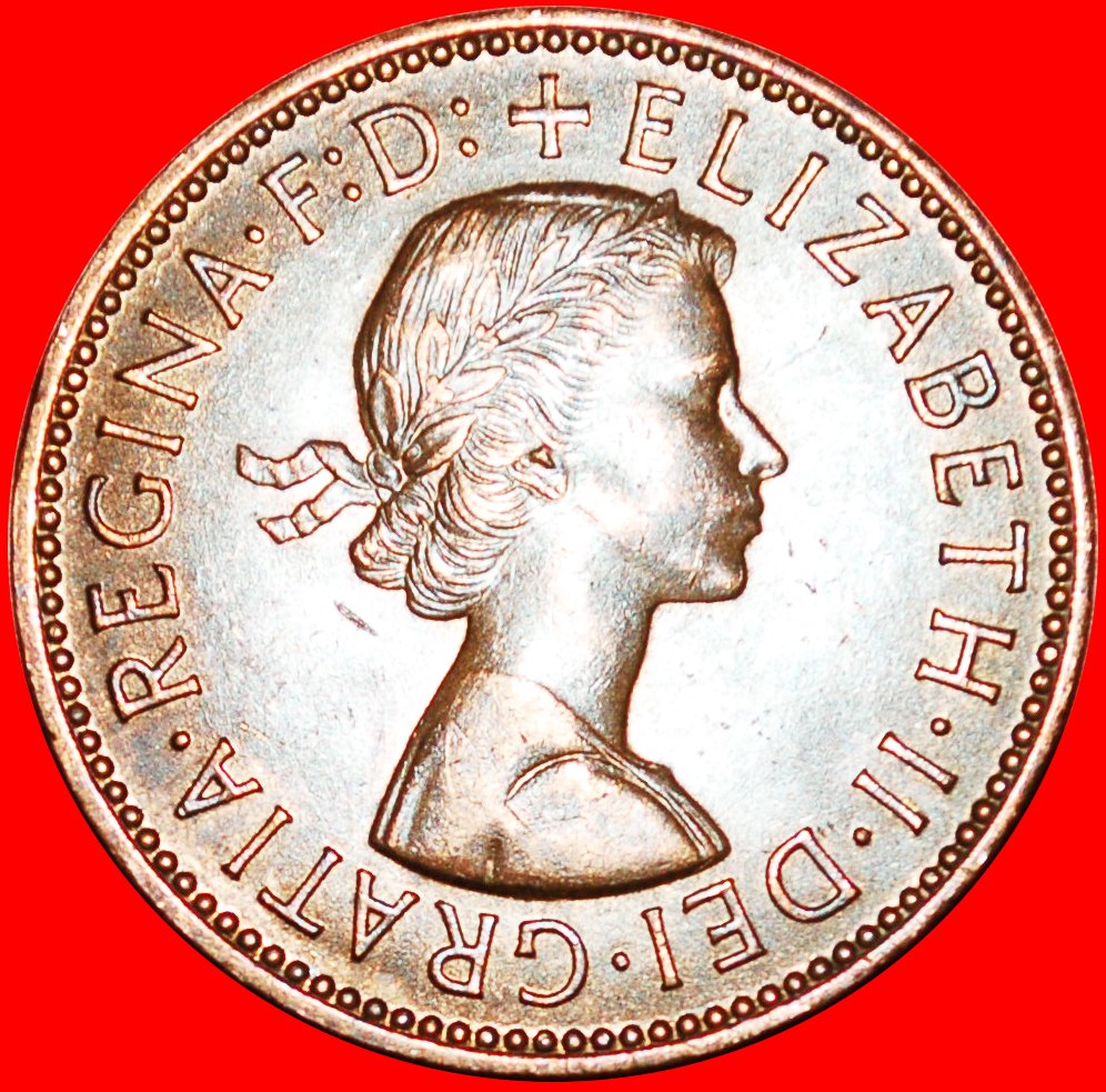  * SHIP (1937-1970): GREAT BRITAIN★ HALF PENNY 1964! ELIZABETH II (1953-2022)★LOW START ★ NO RESERVE!   