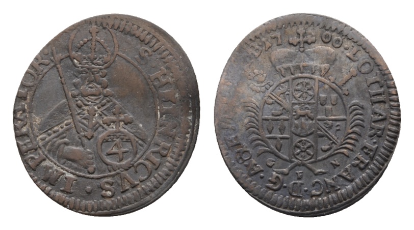  Altdeutschland; Kleinmünze 1700   