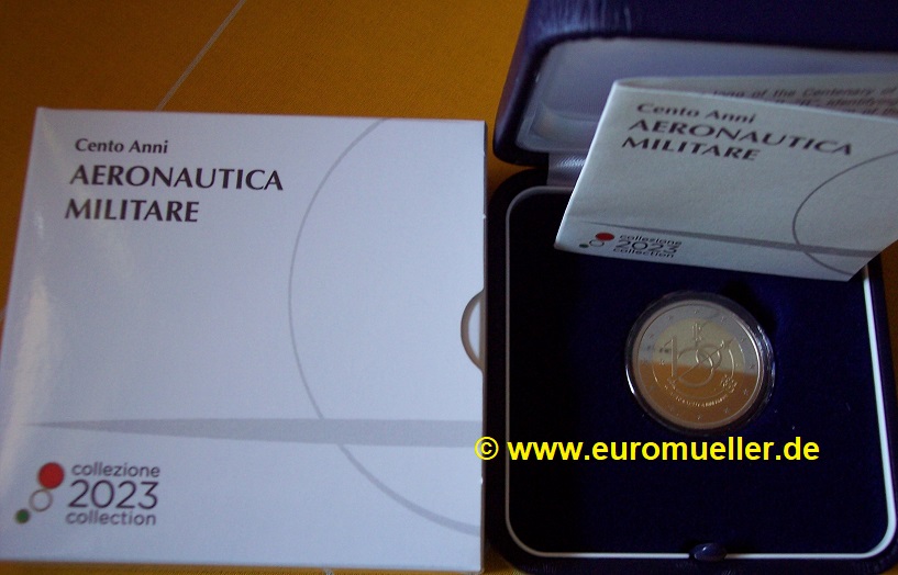 Italien 2 Euro Gedenkmünze 2023...Luftstreitkräfte...PP   