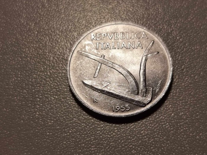  Italien 10 Lire 1955 STG   