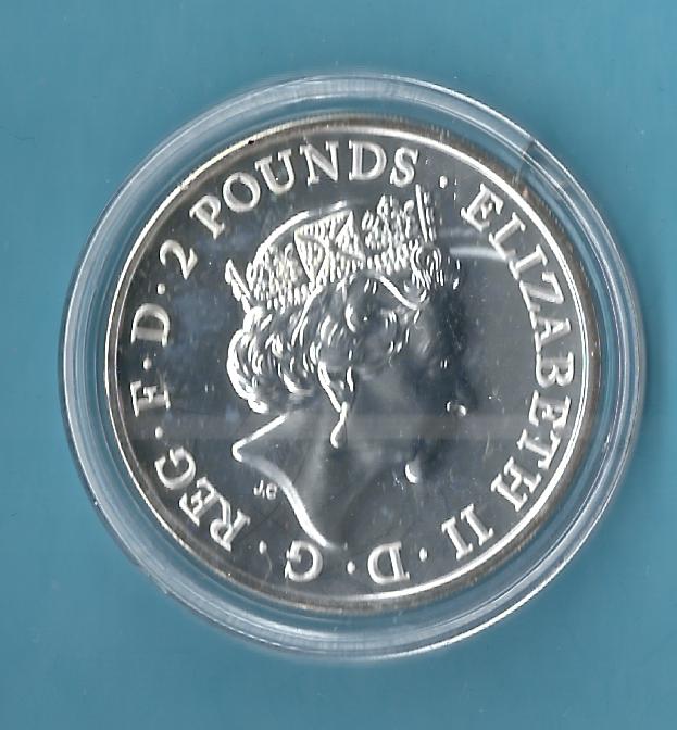  England 2016 2 P. Affe 1 OZ Fein AG  Münzenankauf Koblenz Frank Maurer Al643   