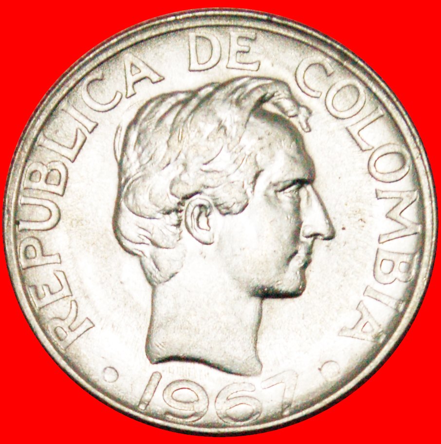 * SANTANDER (1792-1840): KOLUMBIEN ★ 20 CENTAVO 1967! VZGL STEMPELGLANZ!★OHNE VORBEHALT!