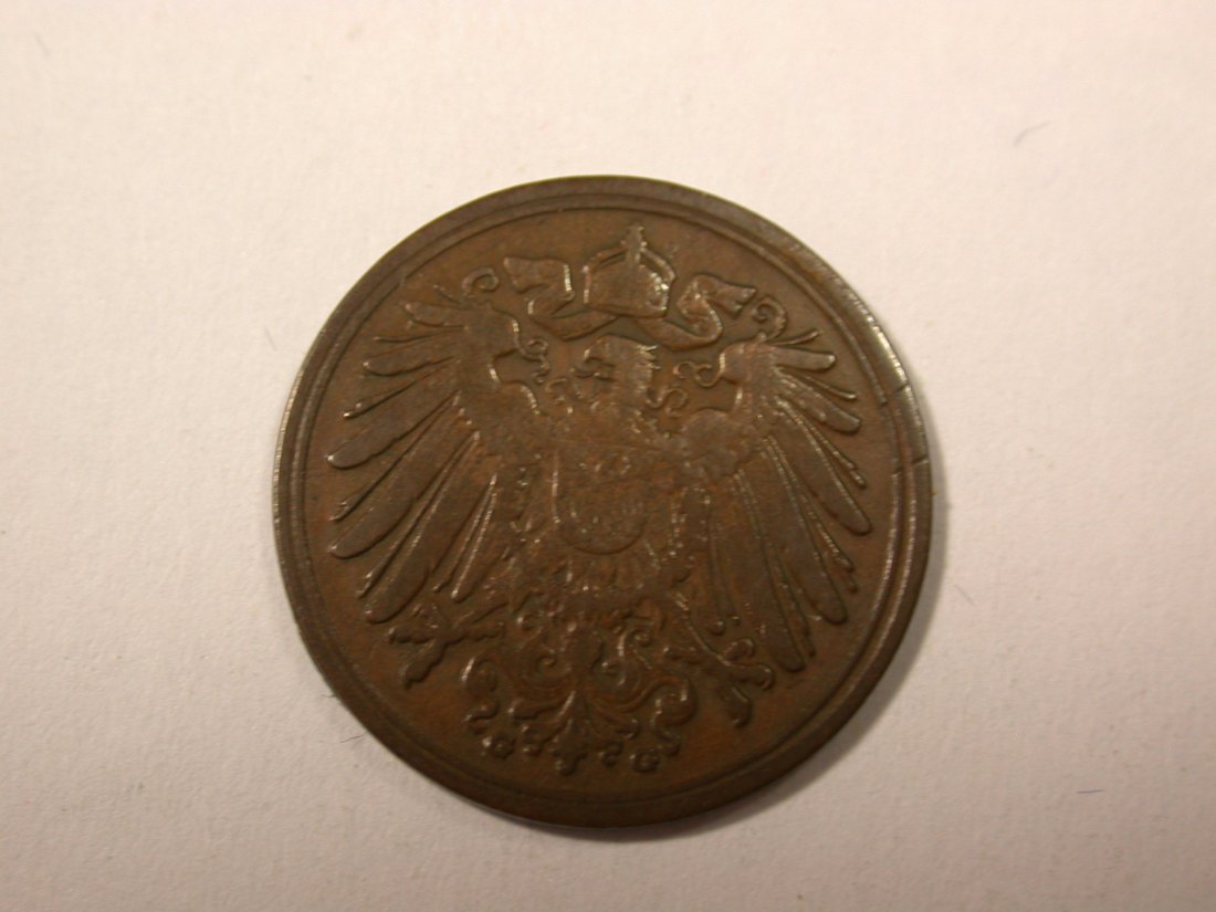  I5  KR  1 Pfennig 1898 G in ss   Originalbilder   