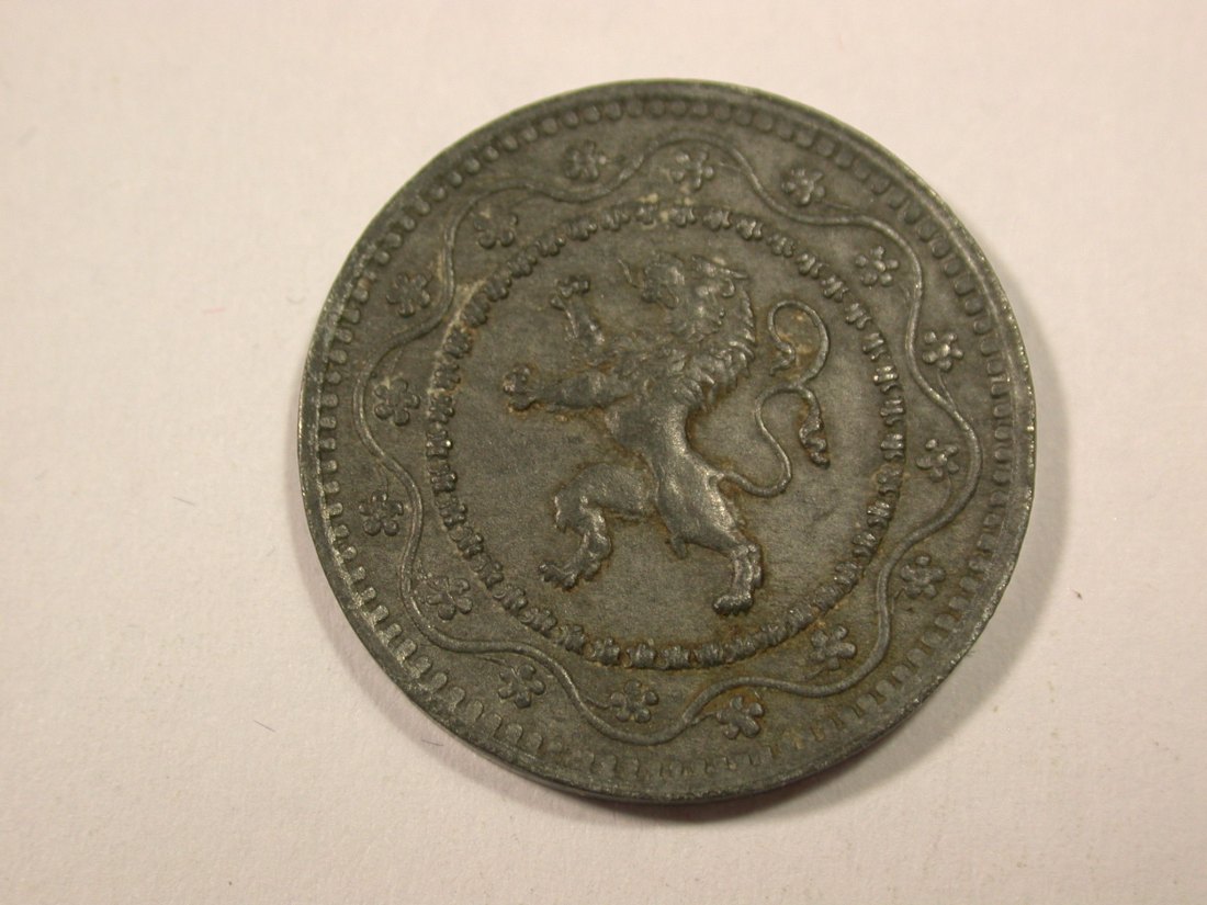  I5  WWI besetztes Belgien 10 Centimes 1916 in vz-st   Originalbilder   
