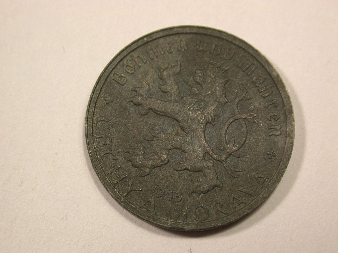  I5 Böhmen und Mähren  20 Heller 1943 in vz+/vz-st    Originalbilder   