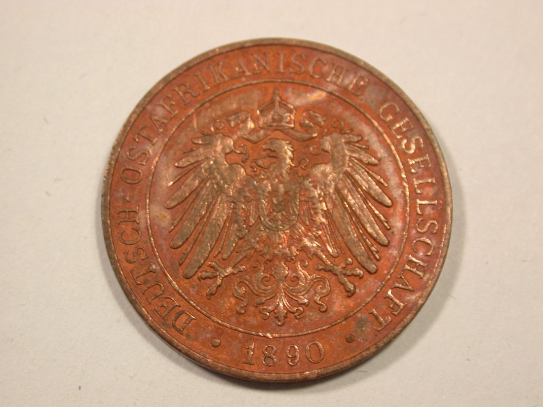 I5 Deutsch Ostafrika 1 Pesa 1890 in ss-vz Originalbilder
