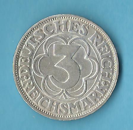  Weimar 3 Mark Nordhausen 1927 A vz+ Münzenankauf Koblenz Frank Maurer AC514   