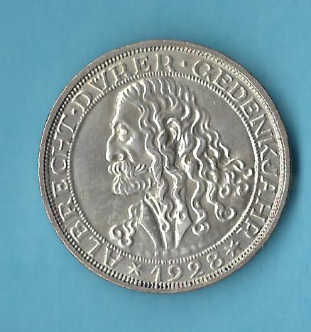  Weimar 3 Mark Dürer 1928 D st Münzenankauf Koblenz Frank Maurer AC530   