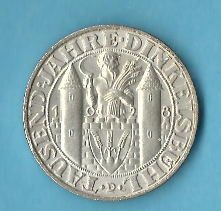  Weimar 3 Mark DINKELSBÜHL 1928 D St Münzenankauf Koblenz Frank Maurer AC533   
