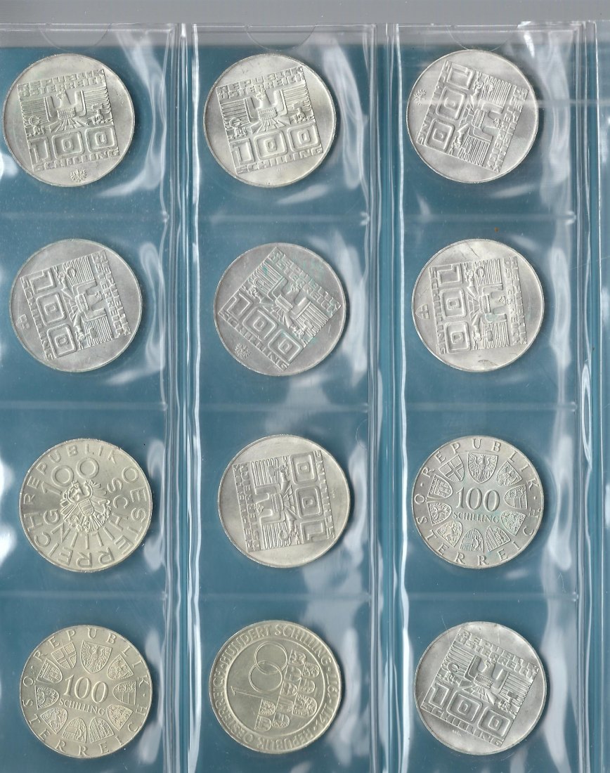  Österreich 12x100 Schilling  Münzenankauf Koblenz Frank Maurer AC544   