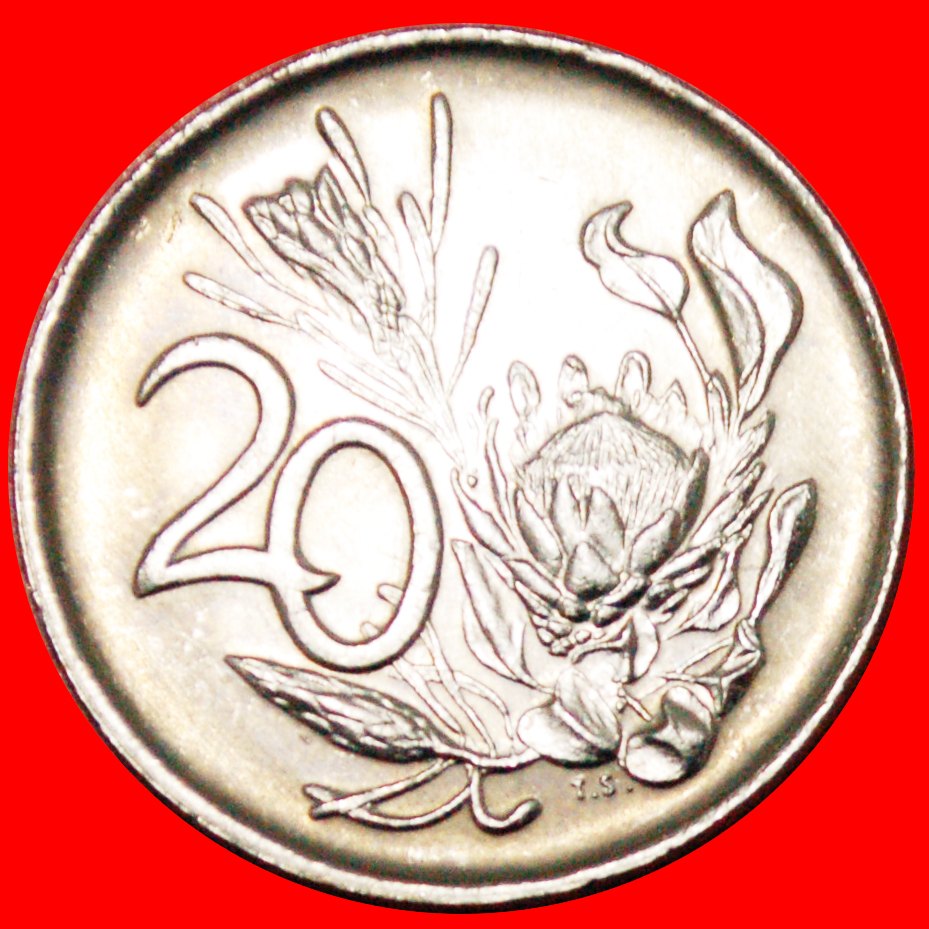 * BLUME (1965-1990): SÜDAFRIKA ★ 20 CENT 1984 STEMPEL B STG STEMPELGLANZ! ★OHNE VORBEHALT!   