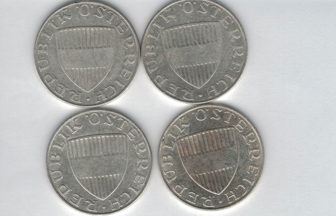  10 Schilling 1957 1958 1959 1966 Ag silber Österreich 2. Republik Spittalgold9800 (4785)   