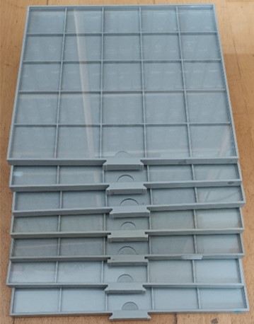  BEBA Maxi 7 Schubladen 5x5 mit Abdeckscheiben, gebraucht   