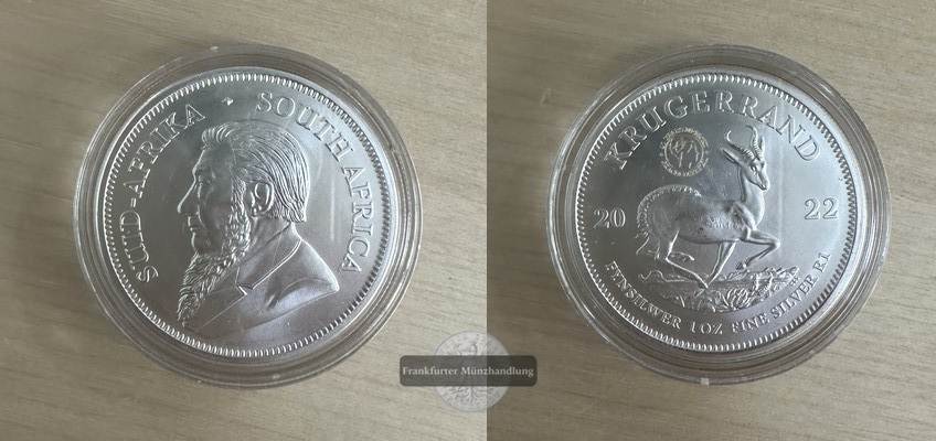  Südafrika Krügerrand  2022  Krügerrand FM-Frankfurt Feinsilber: 31,1g   