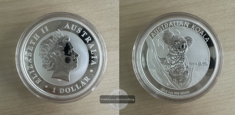  Australien  1 Dollar 2015 Koala    FM-Frankfurt   Feinsilber: 31,1g   
