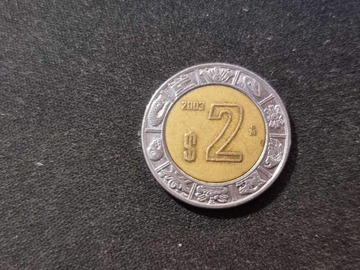  Mexiko 2 Pesos 2003 Umlauf   
