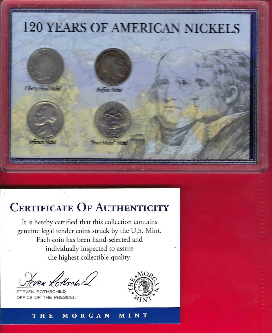  America 120 Years of American Nickels Golden Gate Koblenz Frank Maurer AC713   